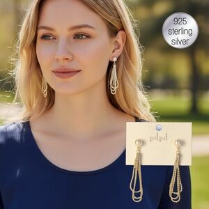 ✨ Luxe Pearl & Crystal Cascade Dangle Earrings in 925 Sterling Silver ✨